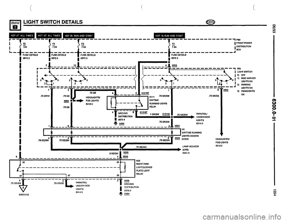 BMW 850csi 1994 E31 Electrical Troubleshooting Manual 