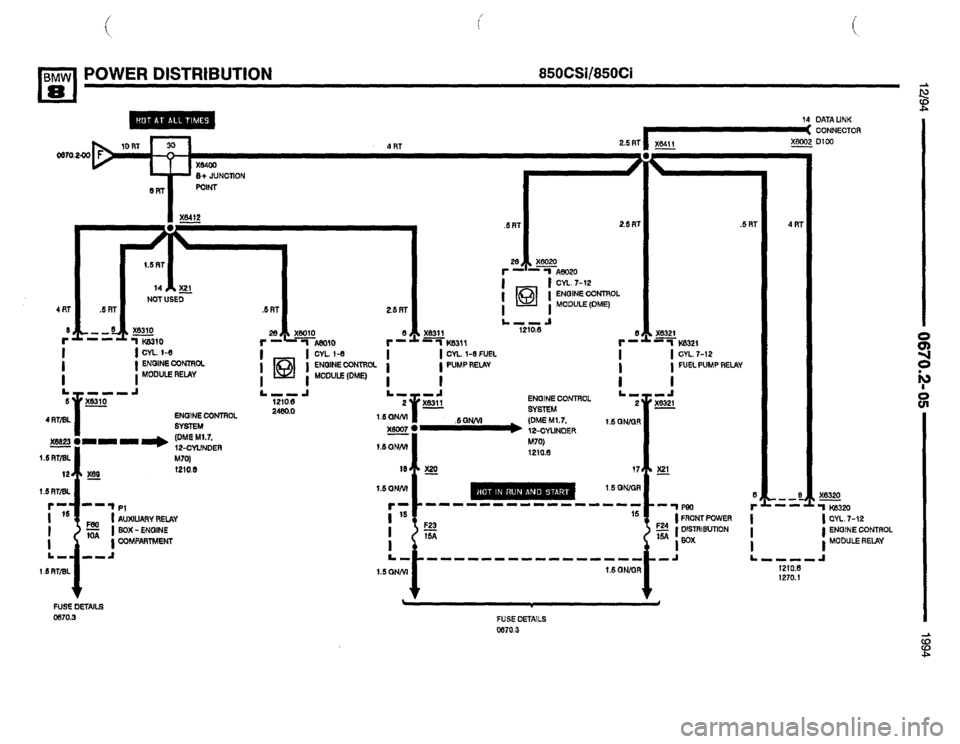 BMW 850csi 1994 E31 Electrical Troubleshooting Manual 