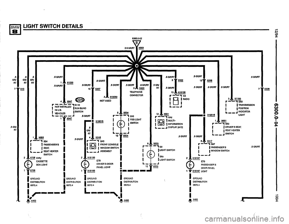 BMW 850csi 1994 E31 Electrical Troubleshooting Manual 