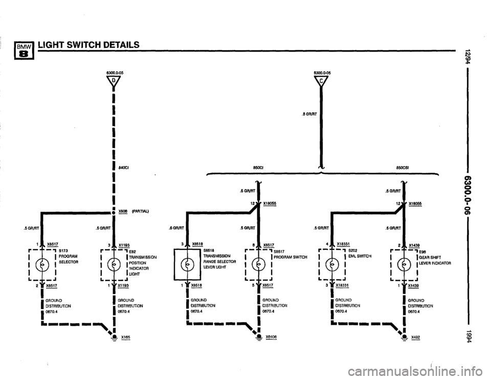 BMW 850csi 1994 E31 Electrical Troubleshooting Manual 