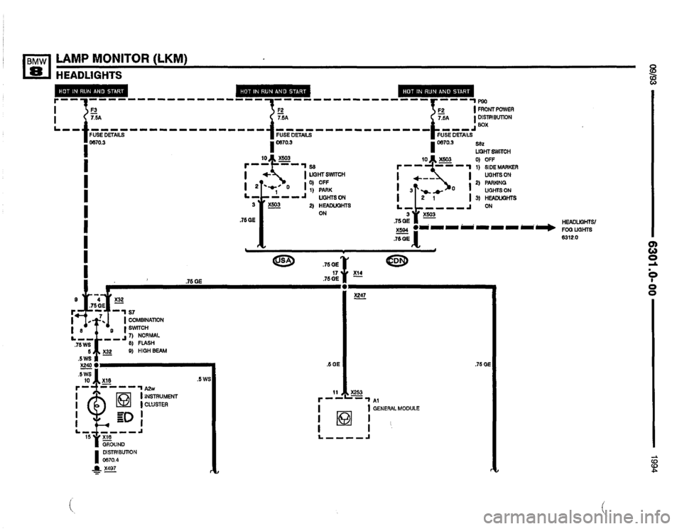 BMW 850csi 1994 E31 Electrical Troubleshooting Manual 