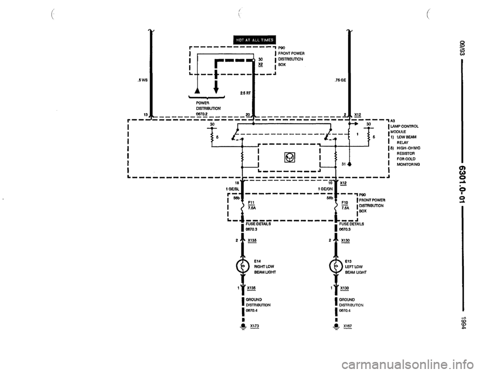 BMW 850csi 1994 E31 Electrical Troubleshooting Manual 