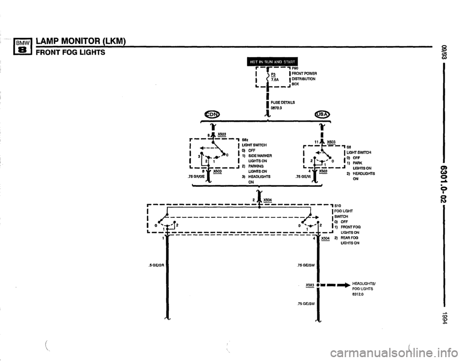 BMW 850csi 1994 E31 Electrical Troubleshooting Manual 