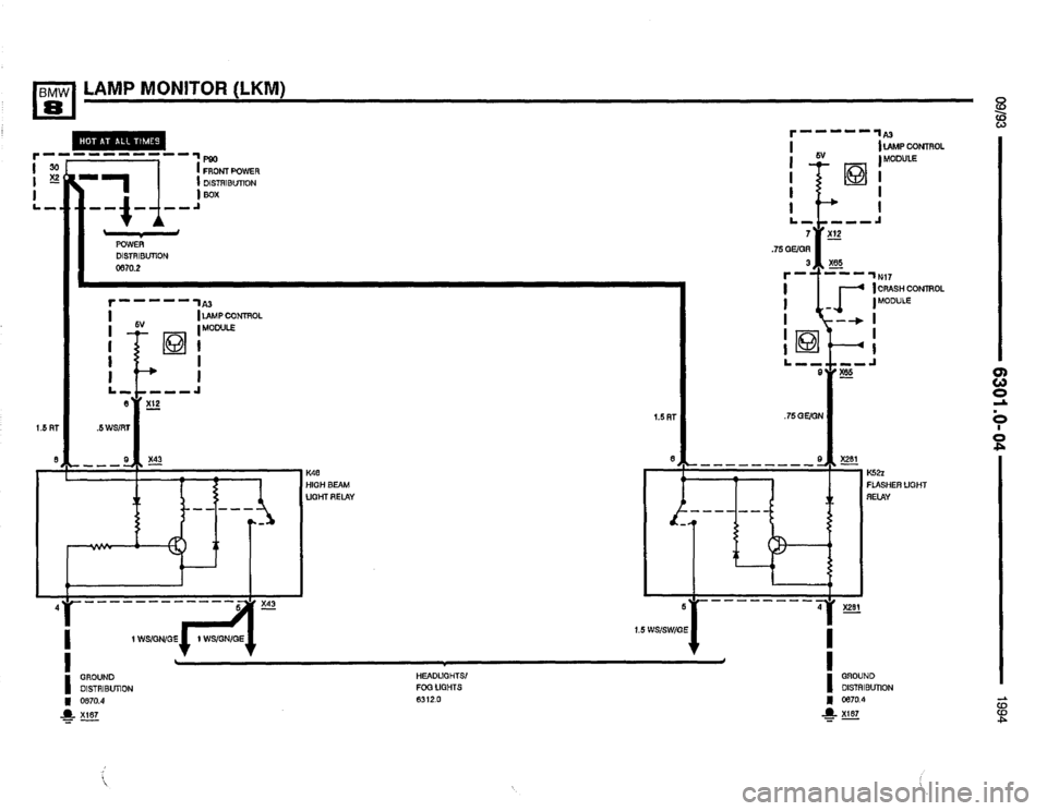 BMW 850csi 1994 E31 Electrical Troubleshooting Manual 