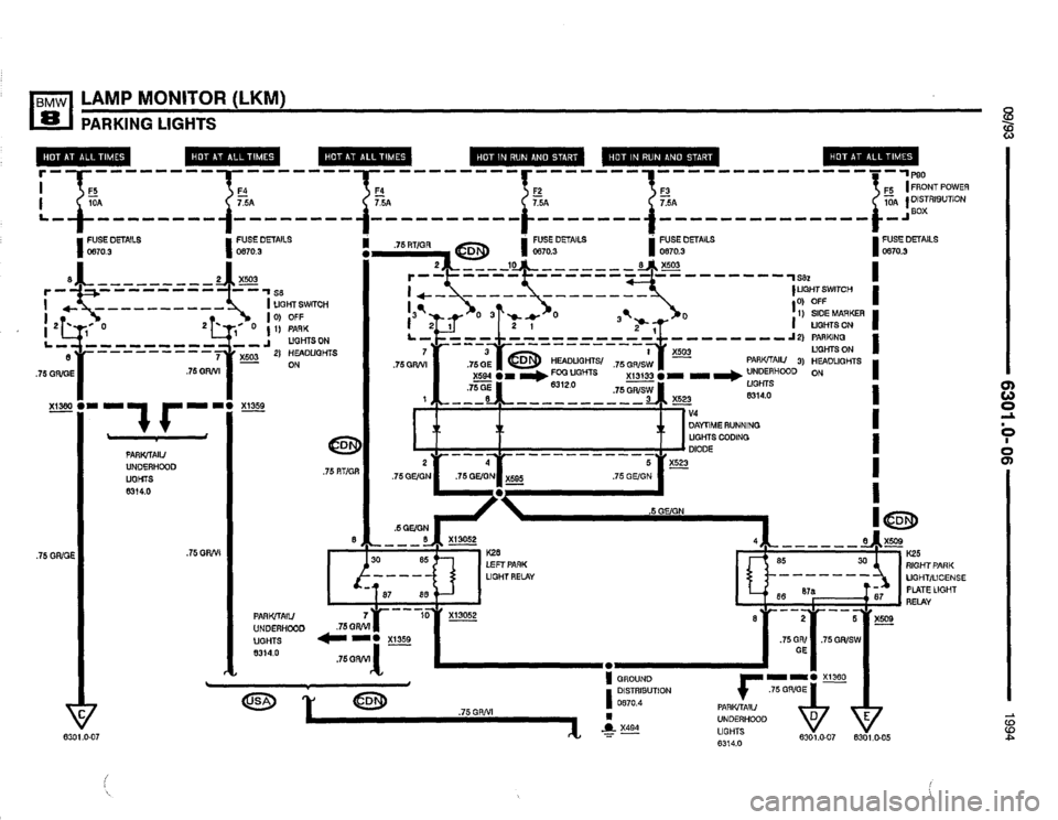 BMW 850csi 1994 E31 Electrical Troubleshooting Manual 