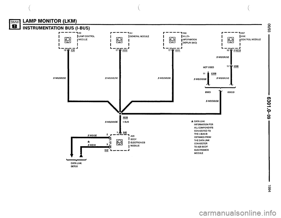 BMW 850csi 1994 E31 Electrical Troubleshooting Manual 