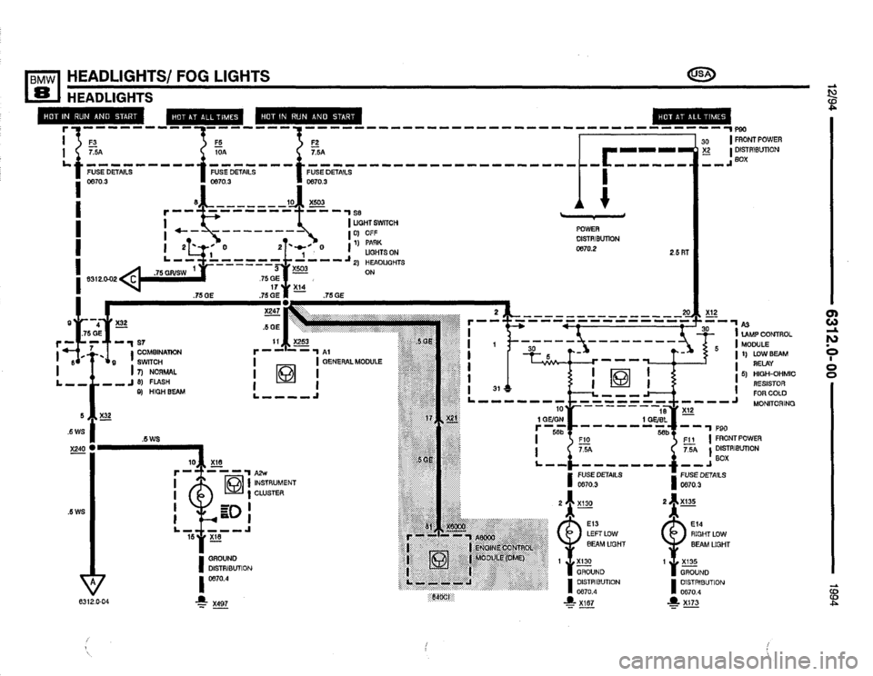 BMW 850csi 1994 E31 Electrical Troubleshooting Manual 