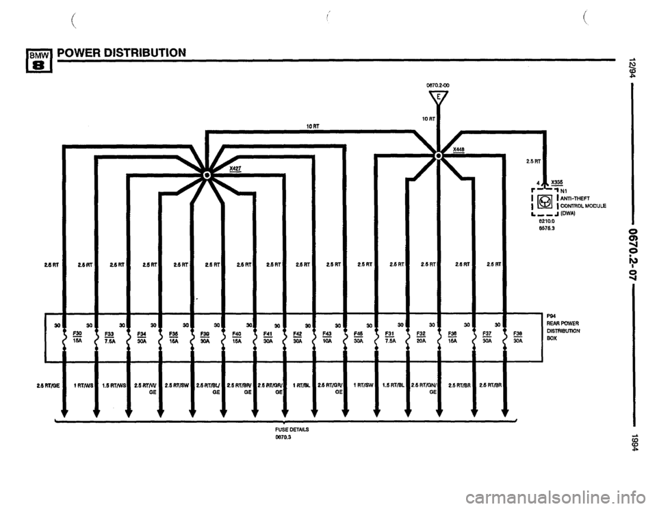 BMW 850csi 1994 E31 Electrical Troubleshooting Manual 