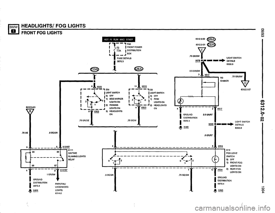 BMW 850csi 1994 E31 Electrical Troubleshooting Manual 
