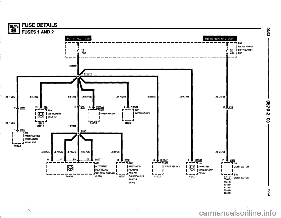 BMW 850csi 1994 E31 Electrical Troubleshooting Manual 