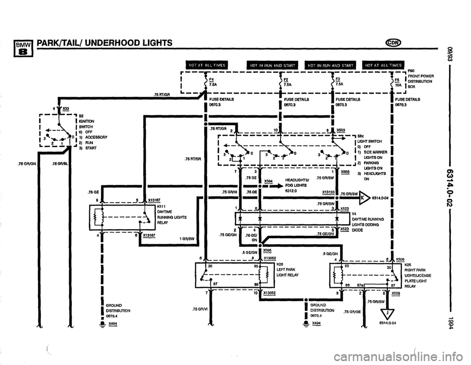 BMW 850csi 1994 E31 Electrical Troubleshooting Manual 