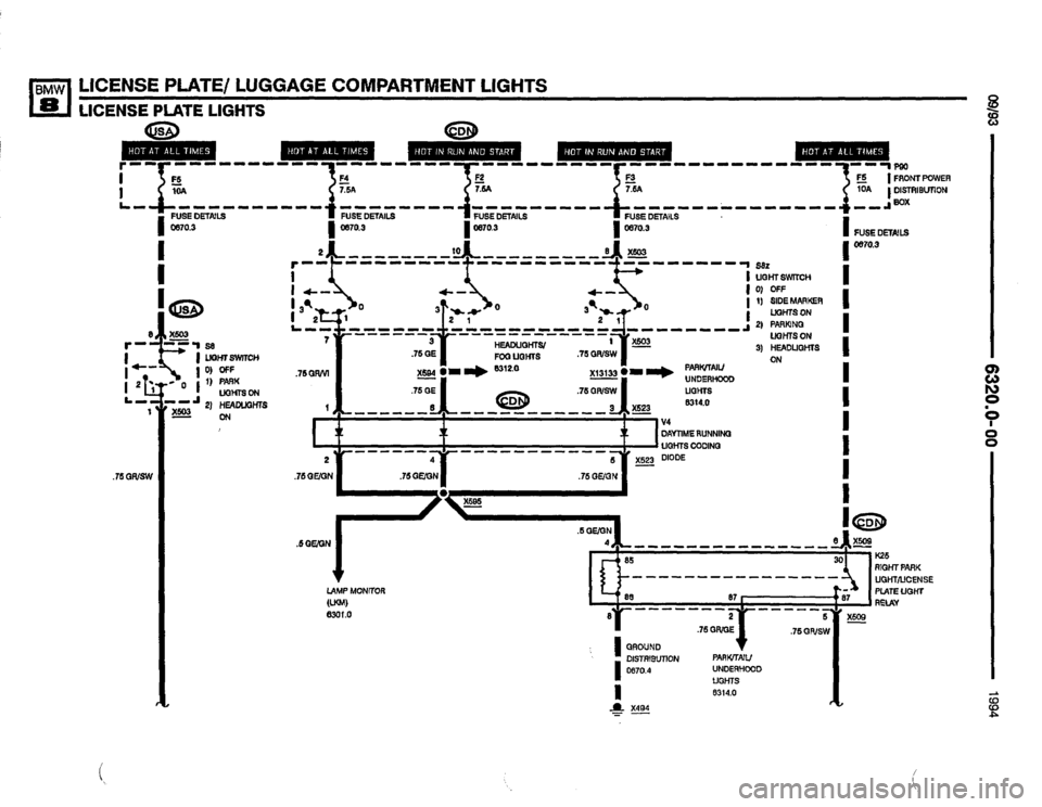 BMW 850csi 1994 E31 Electrical Troubleshooting Manual 