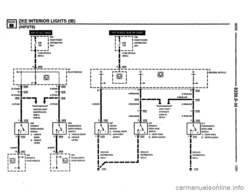 BMW 850csi 1994 E31 Electrical Troubleshooting Manual 