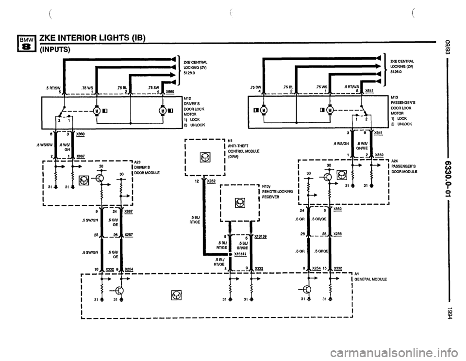 BMW 850csi 1994 E31 Electrical Troubleshooting Manual 
