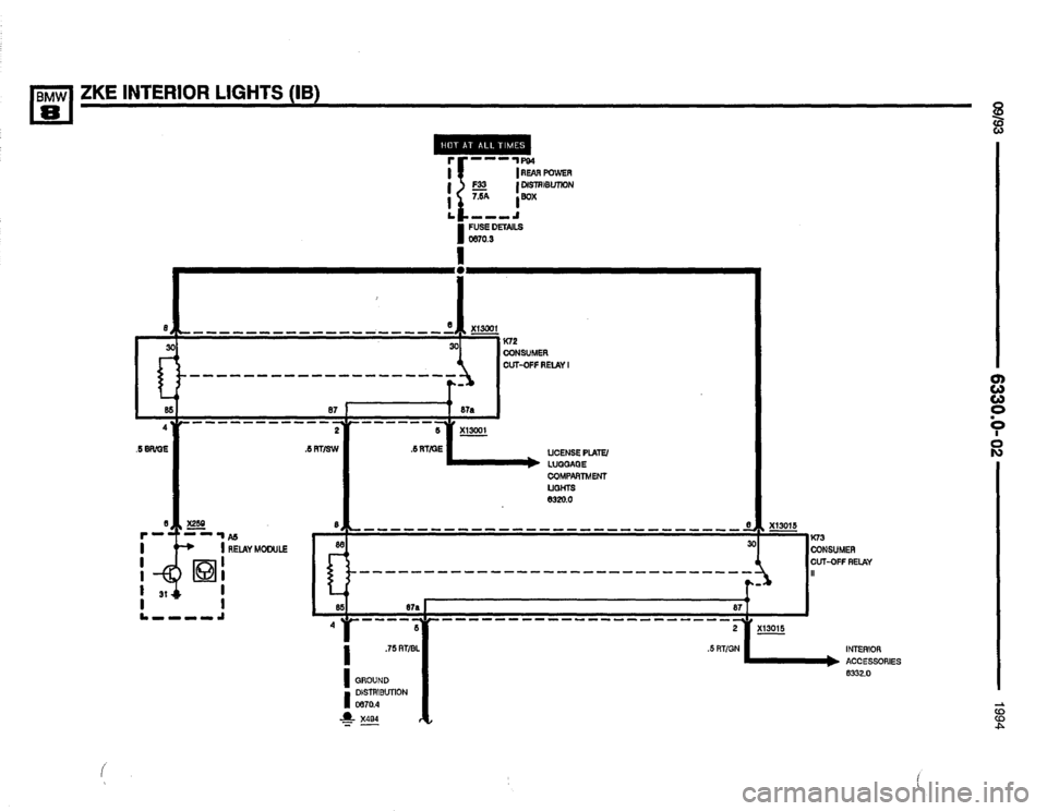 BMW 850csi 1994 E31 Electrical Troubleshooting Manual 
