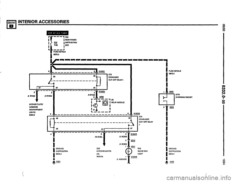 BMW 850csi 1994 E31 Electrical Troubleshooting Manual 