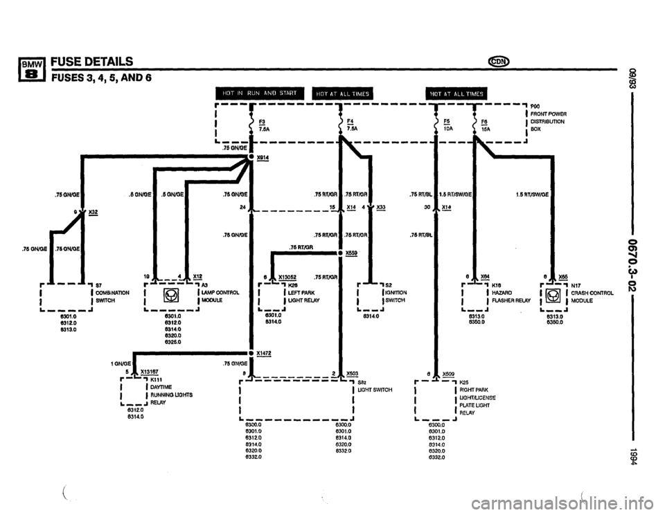 BMW 850csi 1994 E31 Electrical Troubleshooting Manual 
