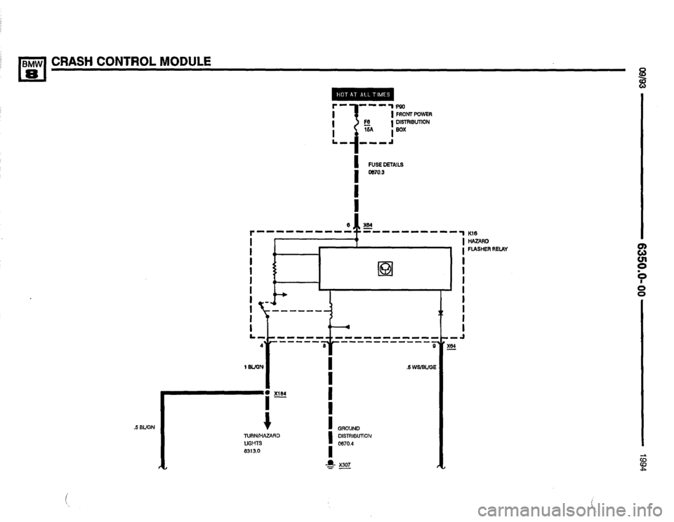 BMW 850csi 1994 E31 Electrical Troubleshooting Manual 