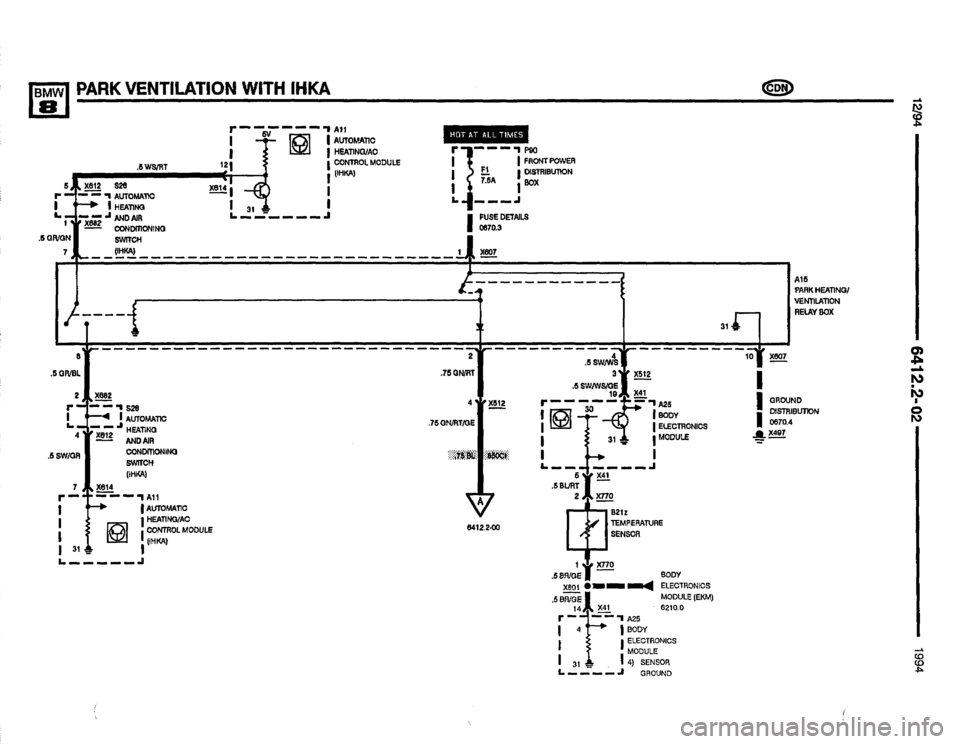 BMW 850csi 1994 E31 Electrical Troubleshooting Manual 