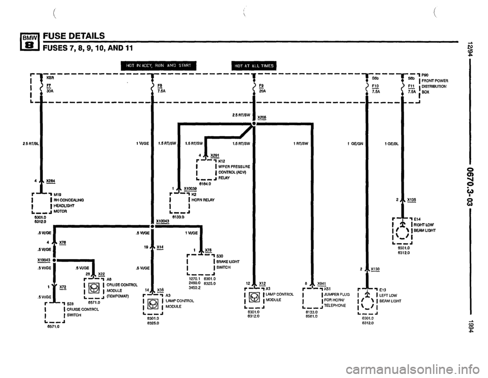 BMW 850csi 1994 E31 Electrical Troubleshooting Manual 