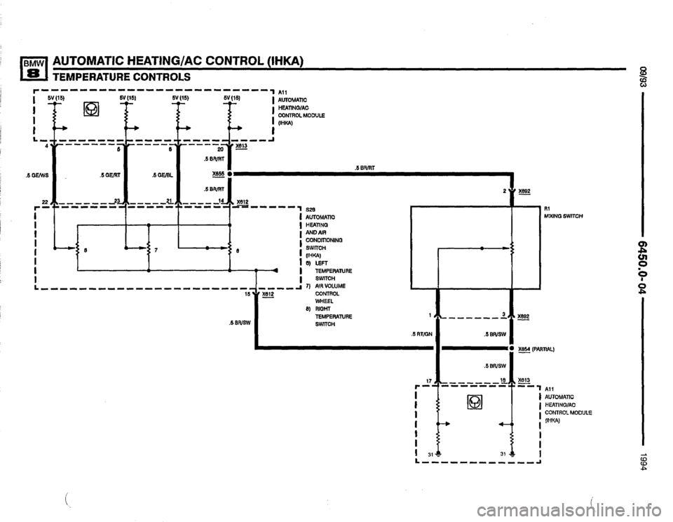 BMW 850csi 1994 E31 Electrical Troubleshooting Manual 