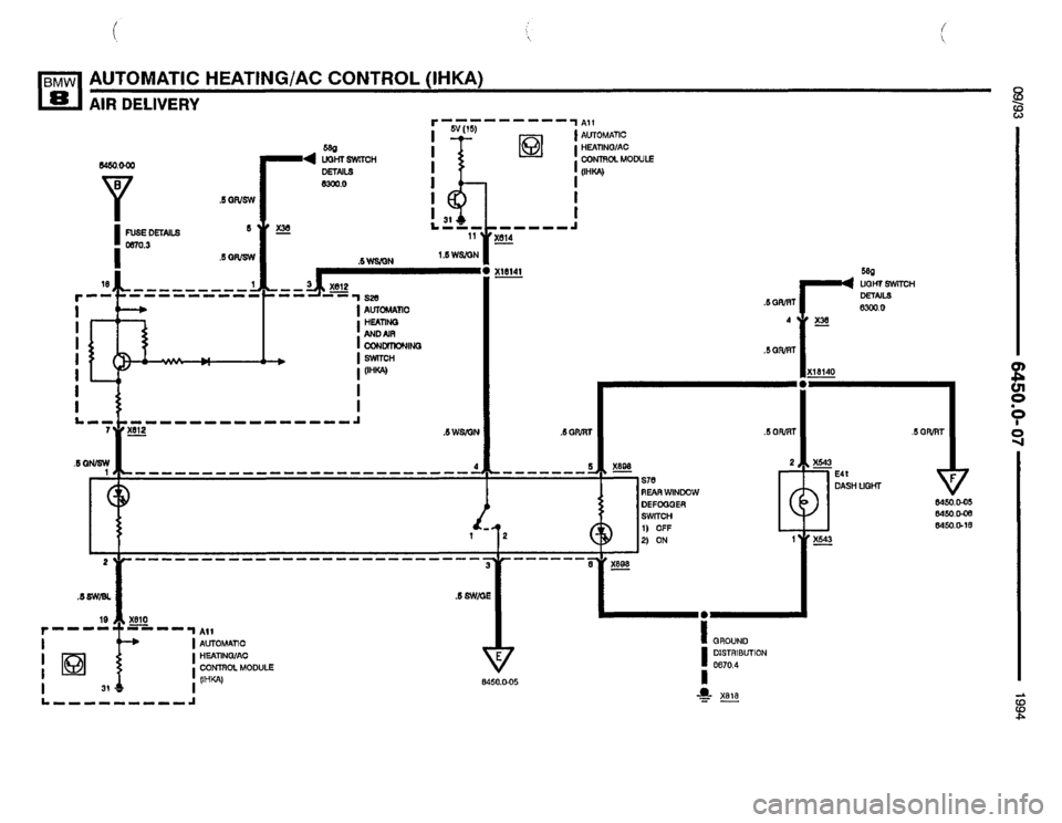 BMW 850csi 1994 E31 Electrical Troubleshooting Manual 