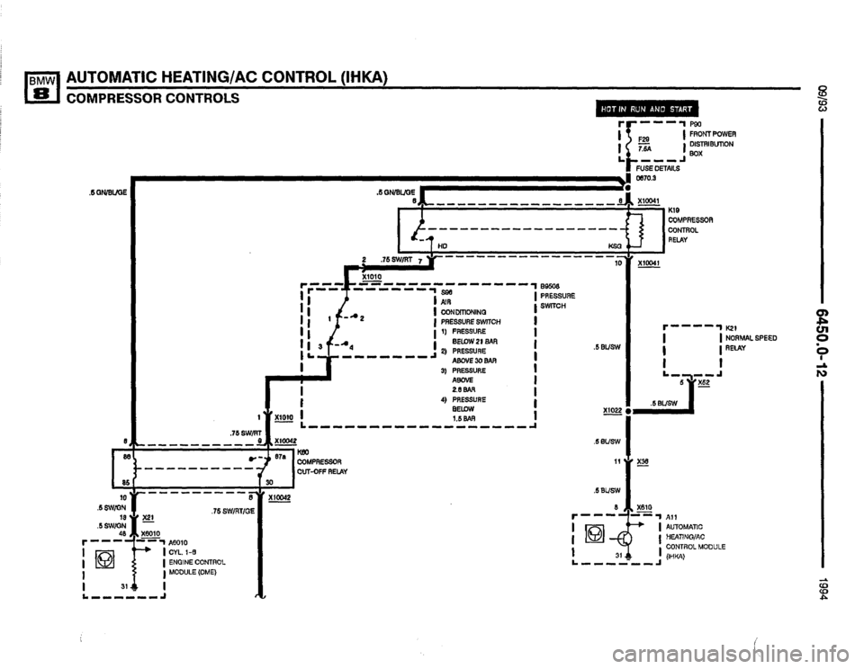 BMW 850csi 1994 E31 Electrical Troubleshooting Manual 