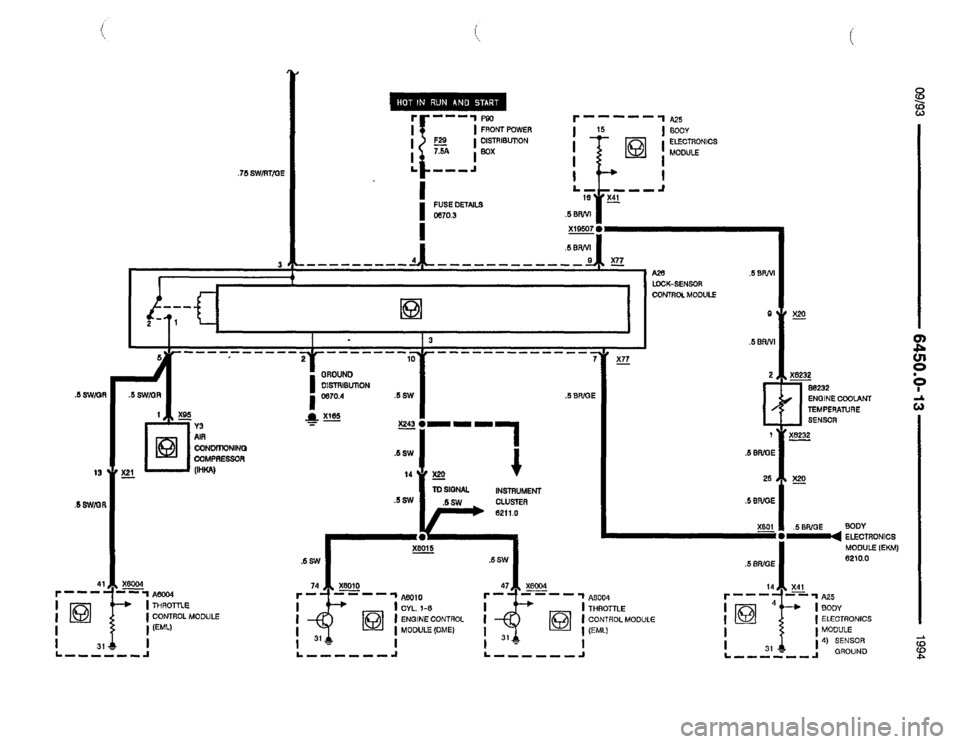 BMW 850csi 1994 E31 Electrical Troubleshooting Manual 