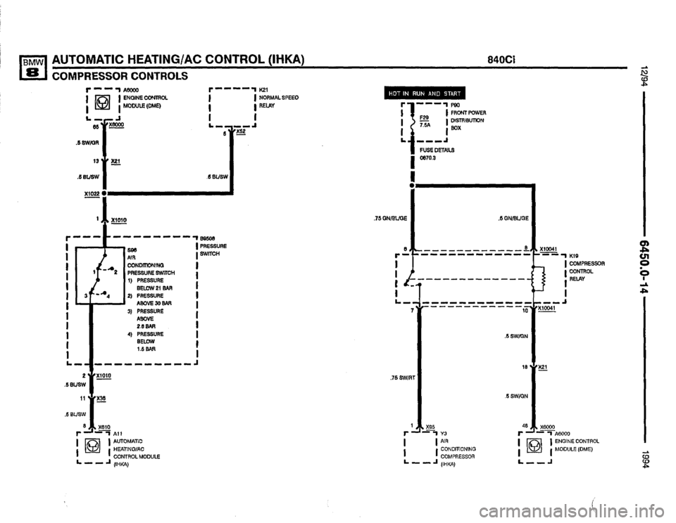 BMW 850csi 1994 E31 Electrical Troubleshooting Manual 