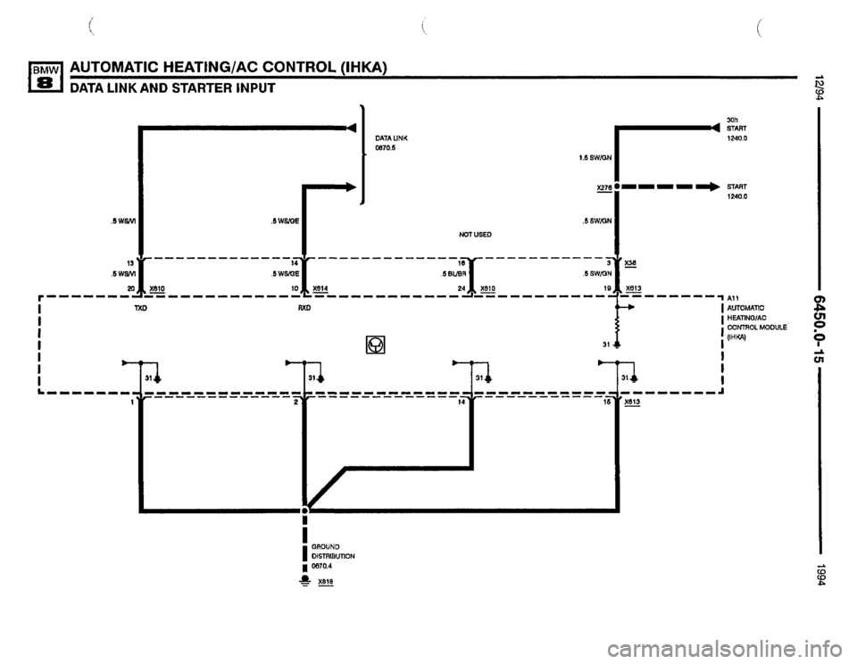BMW 850csi 1994 E31 Electrical Troubleshooting Manual 