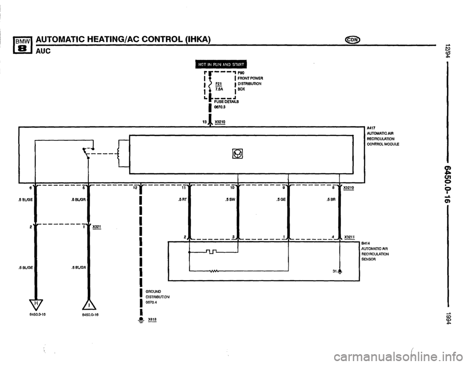BMW 850csi 1994 E31 Electrical Troubleshooting Manual 