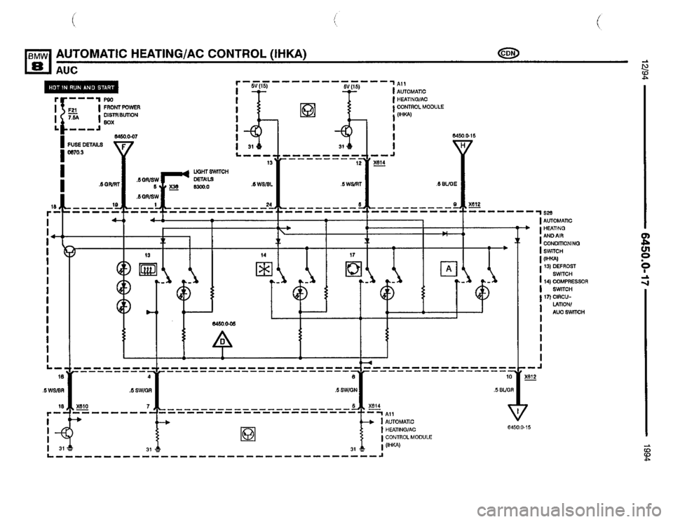 BMW 850csi 1994 E31 Electrical Troubleshooting Manual 