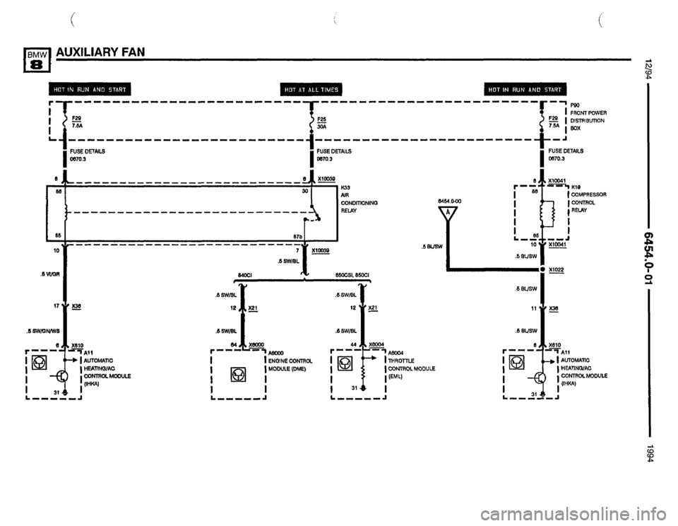 BMW 850csi 1994 E31 Electrical Troubleshooting Manual 