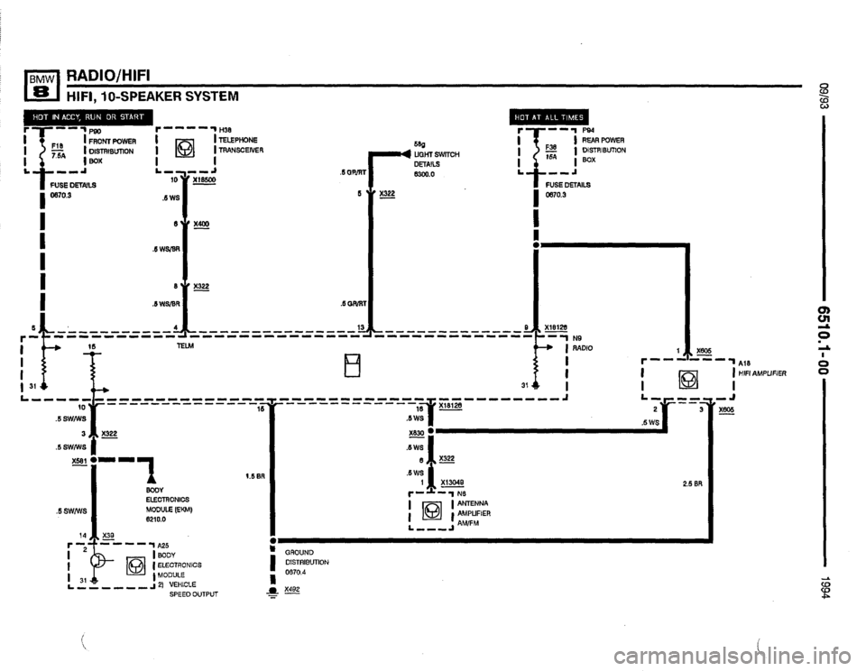 BMW 850csi 1994 E31 Electrical Troubleshooting Manual 