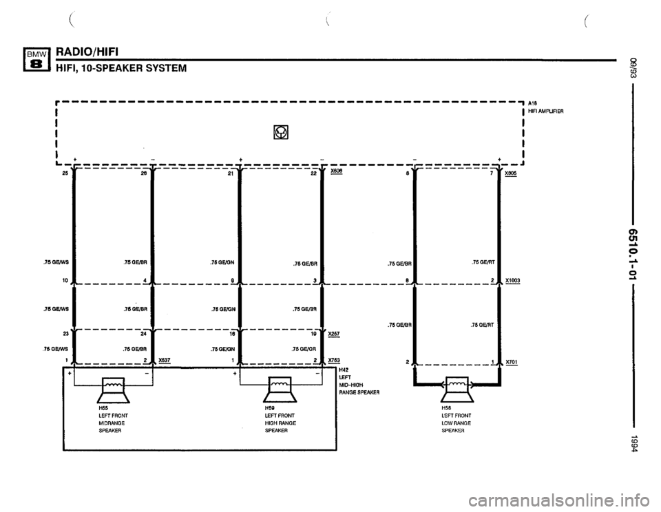 BMW 850csi 1994 E31 Electrical Troubleshooting Manual 