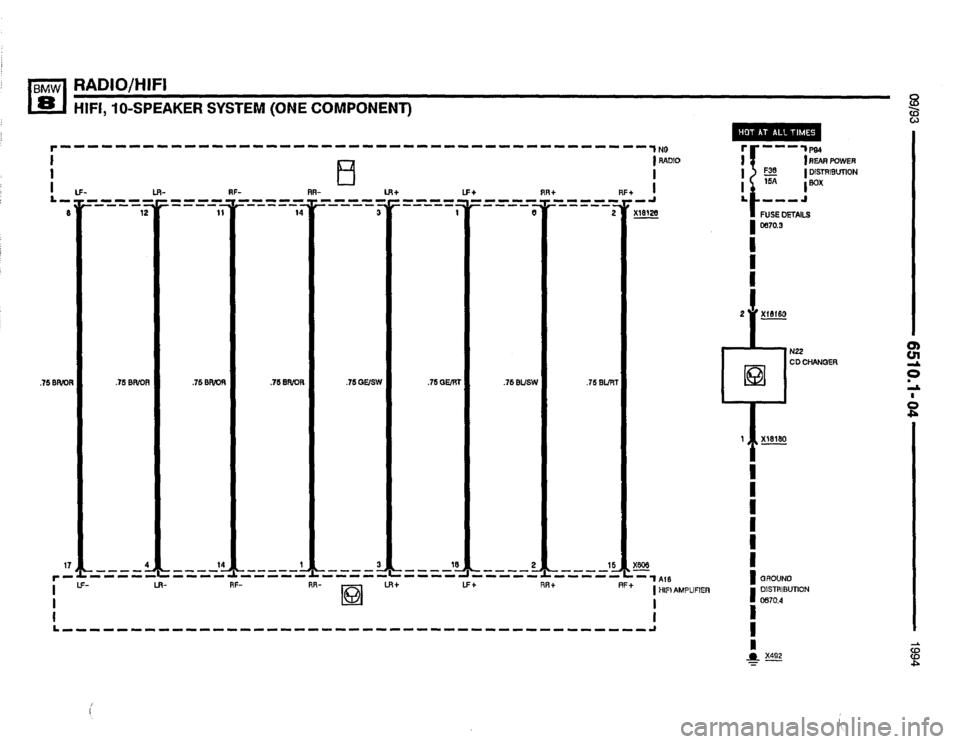 BMW 850csi 1994 E31 Electrical Troubleshooting Manual 