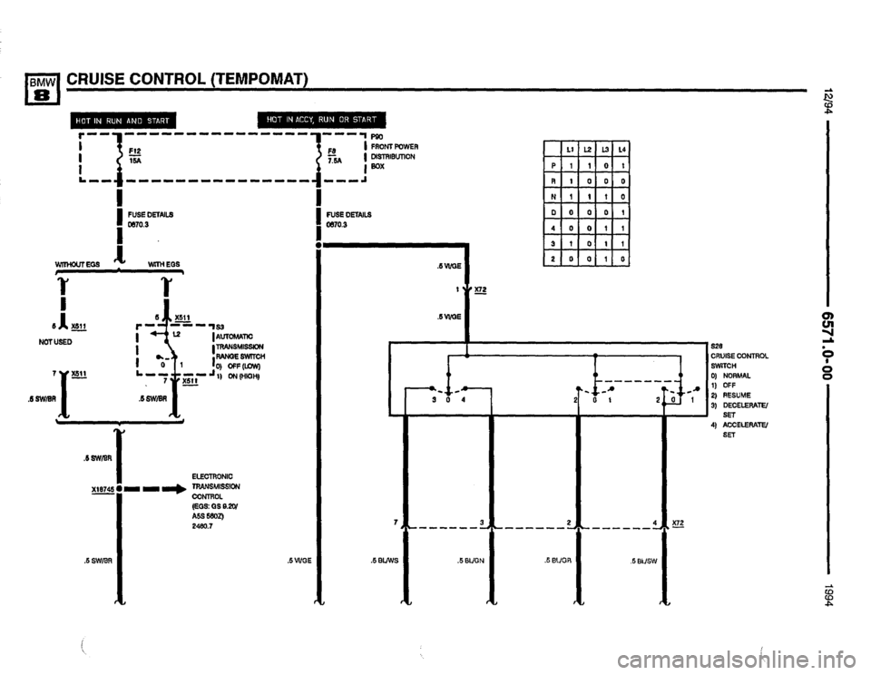 BMW 850csi 1994 E31 Electrical Troubleshooting Manual 