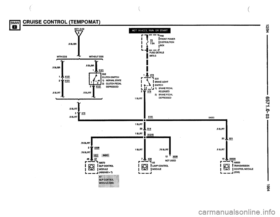 BMW 850csi 1994 E31 Electrical Troubleshooting Manual 