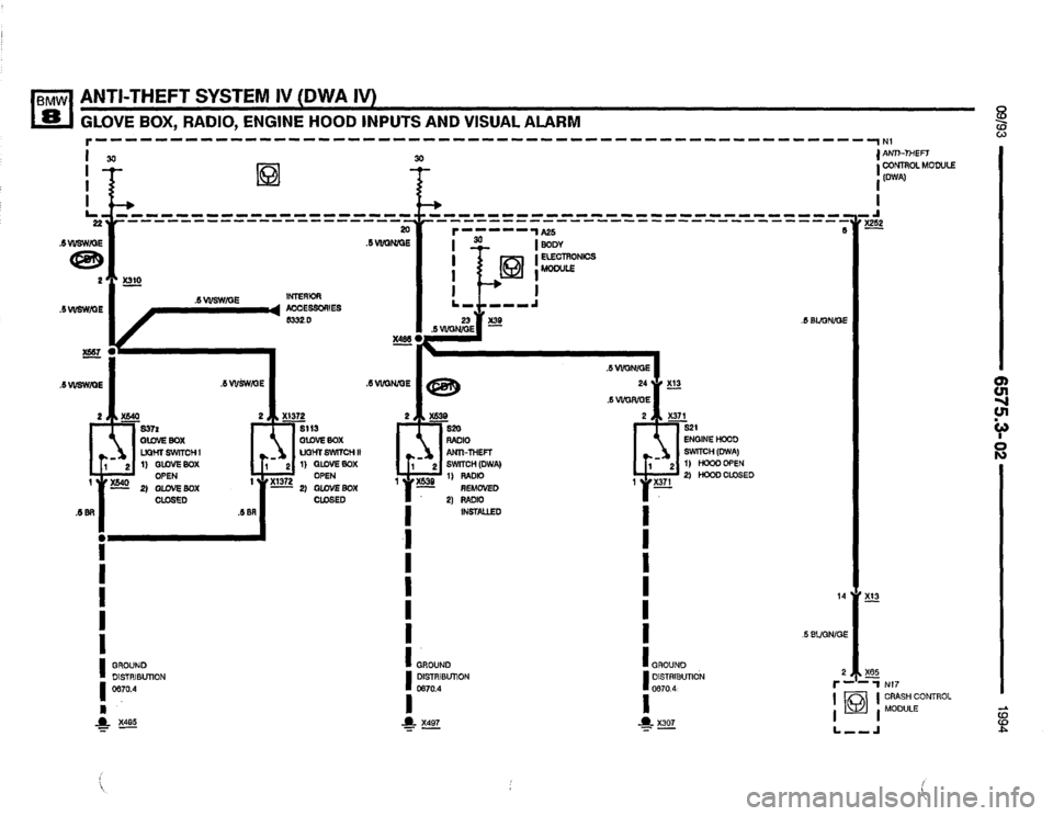 BMW 850csi 1994 E31 Electrical Troubleshooting Manual 