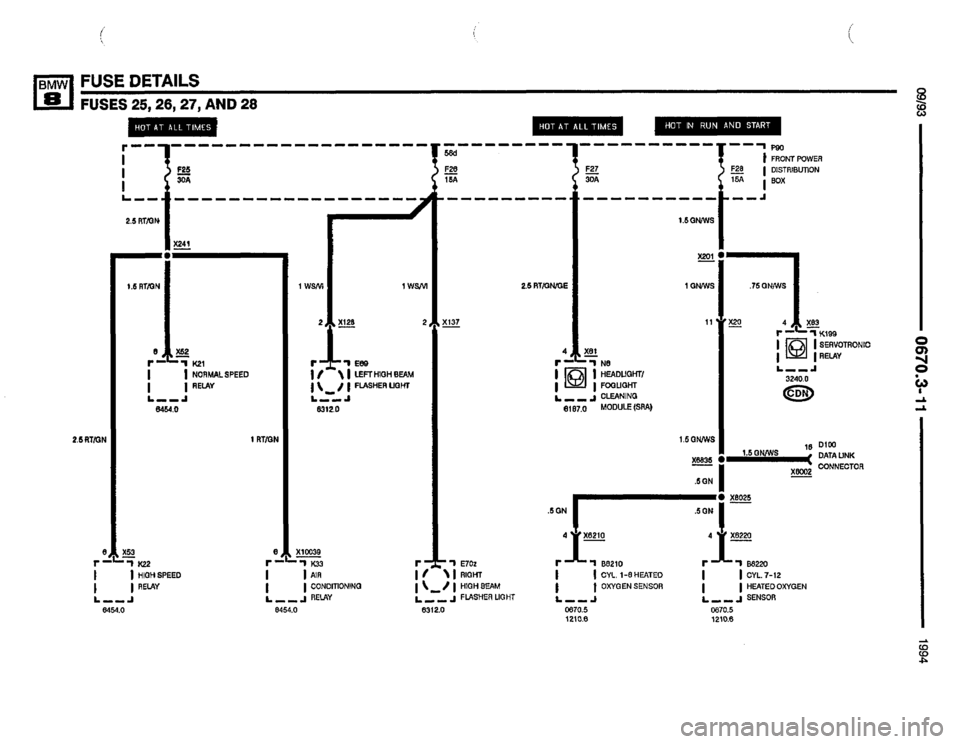 BMW 850csi 1994 E31 Electrical Troubleshooting Manual 
