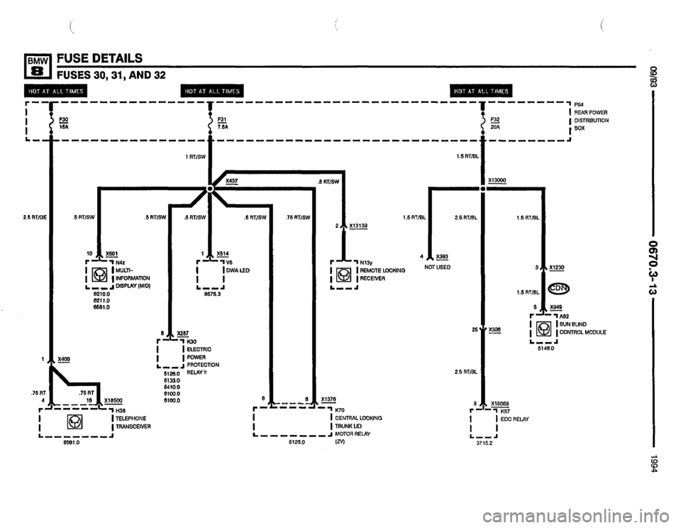 BMW 850csi 1994 E31 Electrical Troubleshooting Manual 