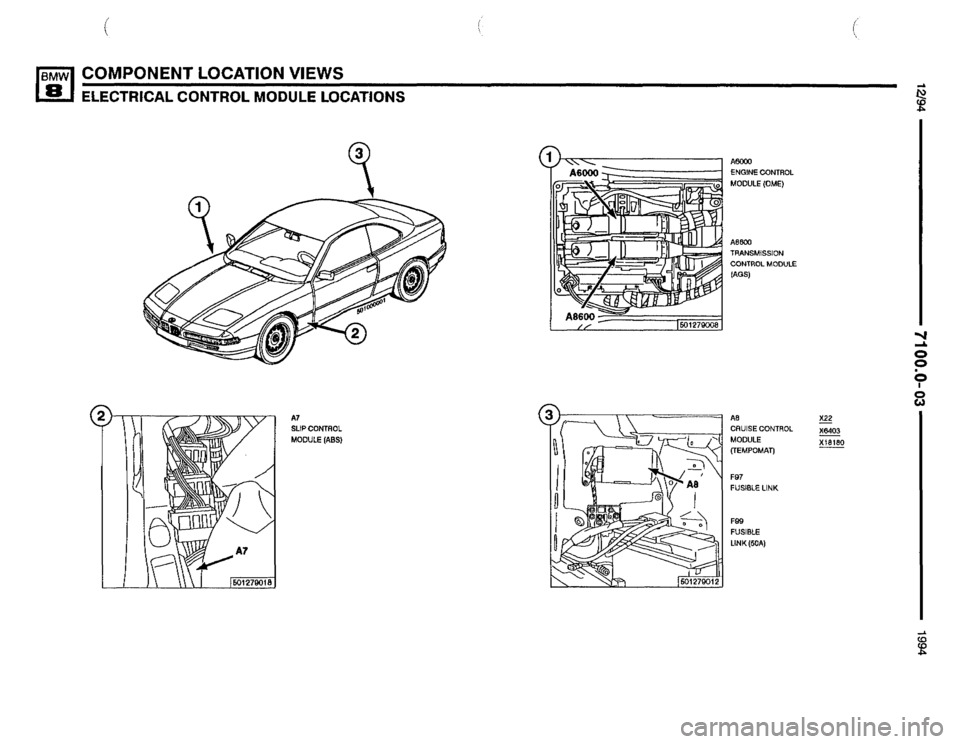 BMW 850csi 1994 E31 Electrical Troubleshooting Manual 