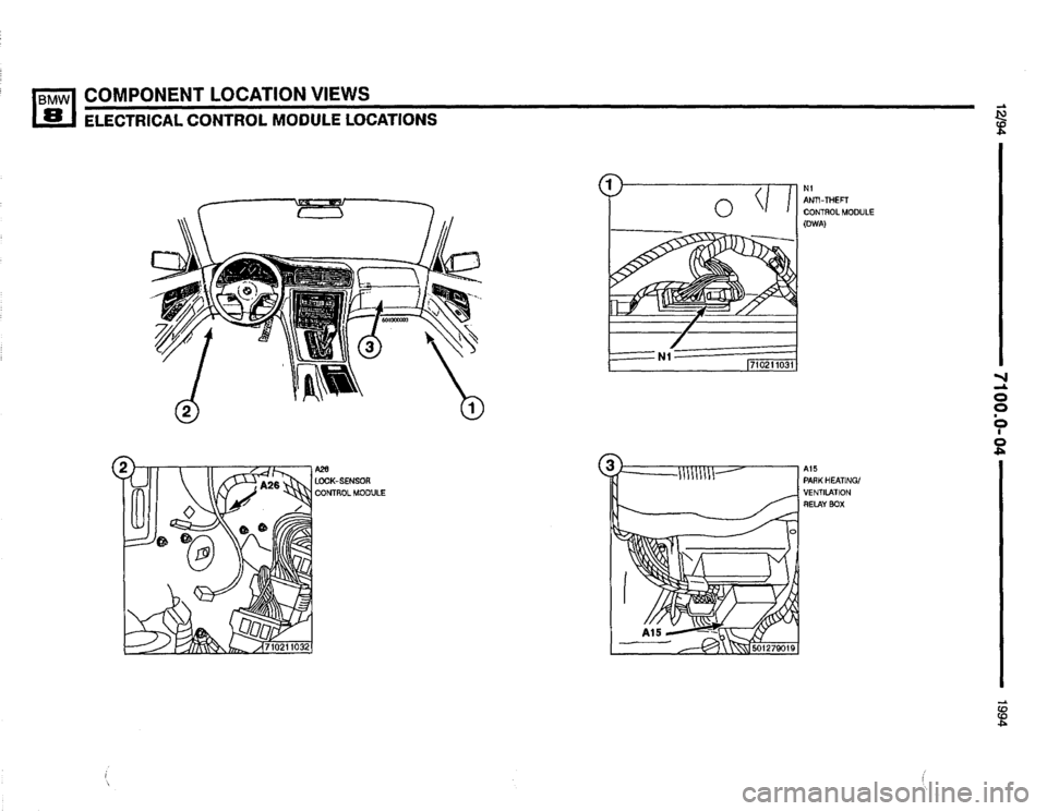 BMW 850csi 1994 E31 Electrical Troubleshooting Manual 