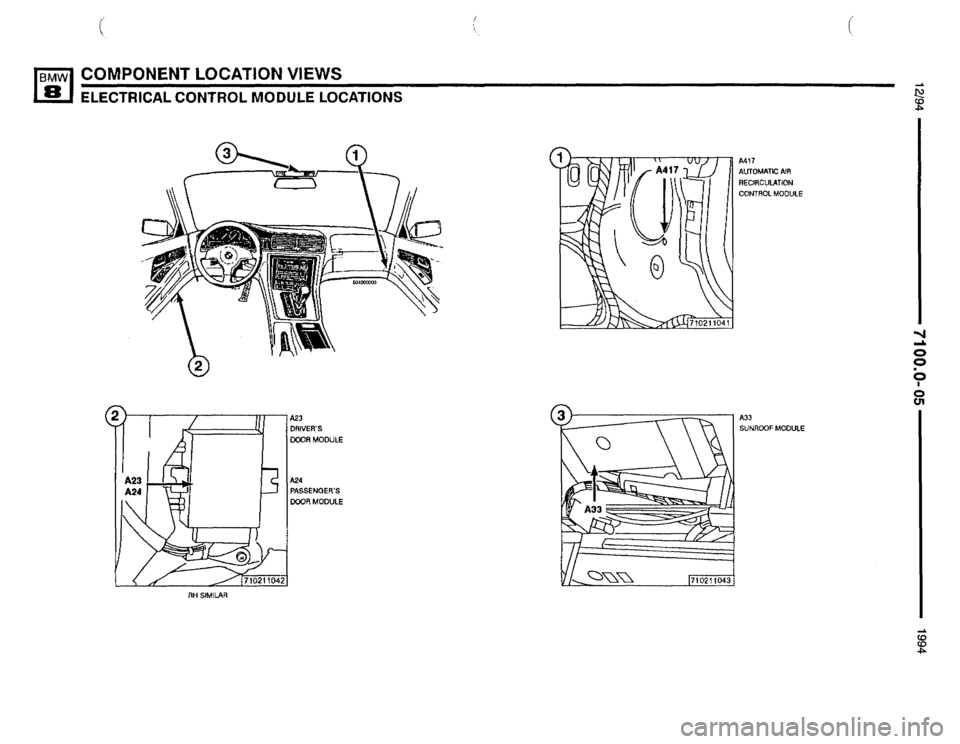 BMW 850csi 1994 E31 Electrical Troubleshooting Manual 