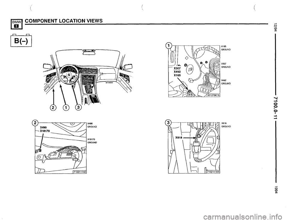 BMW 850csi 1994 E31 Electrical Troubleshooting Manual 
