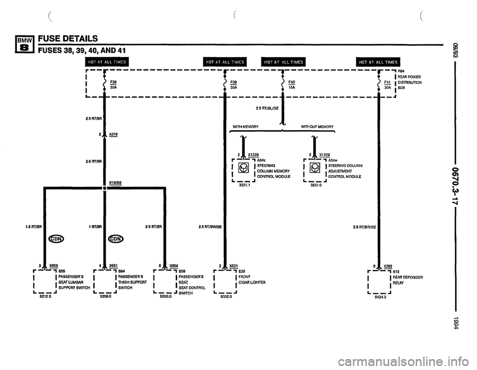 BMW 850csi 1994 E31 Electrical Troubleshooting Manual 