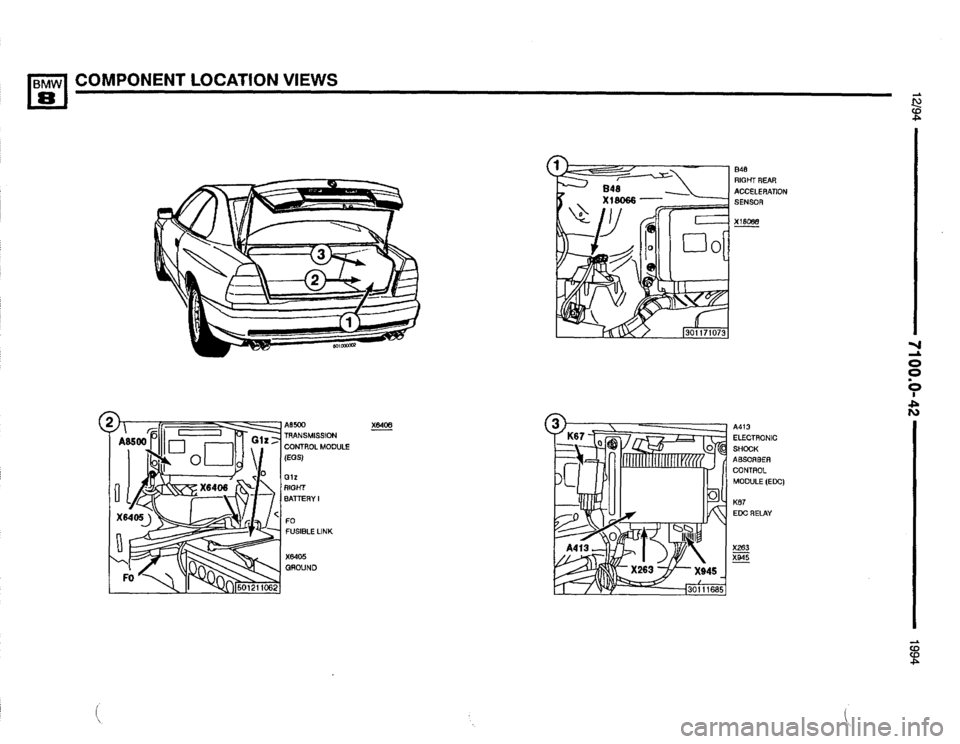 BMW 850csi 1994 E31 Electrical Troubleshooting Manual 