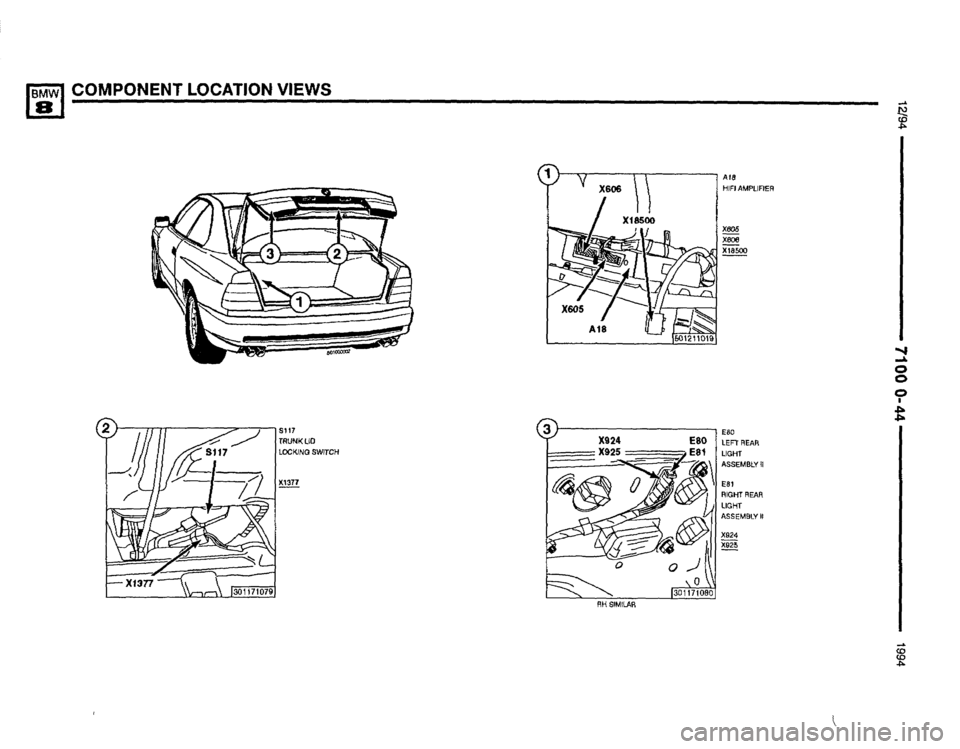 BMW 850csi 1994 E31 Electrical Troubleshooting Manual 