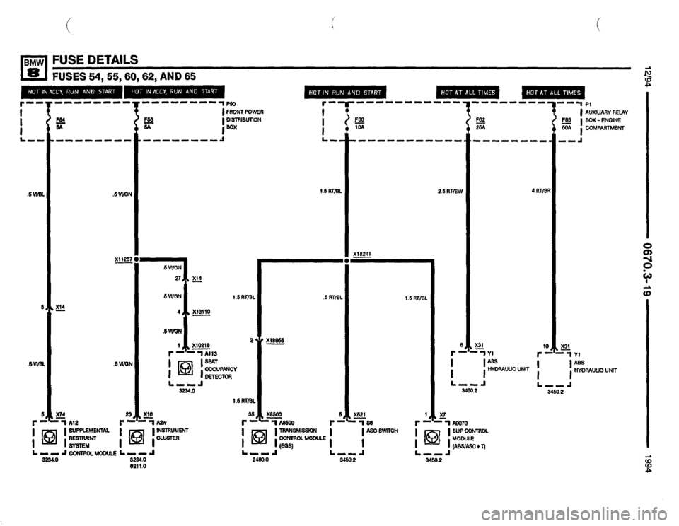 BMW 850csi 1994 E31 Electrical Troubleshooting Manual 