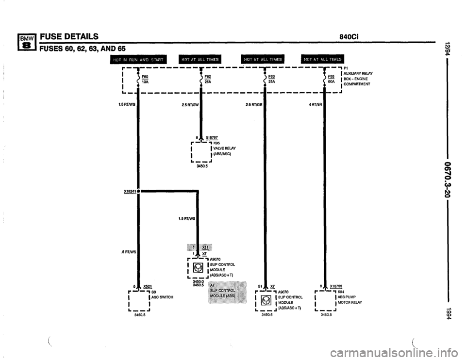 BMW 850csi 1994 E31 Electrical Troubleshooting Manual 